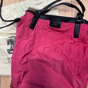 Burberry Black and Beige Checkered Interior Bag